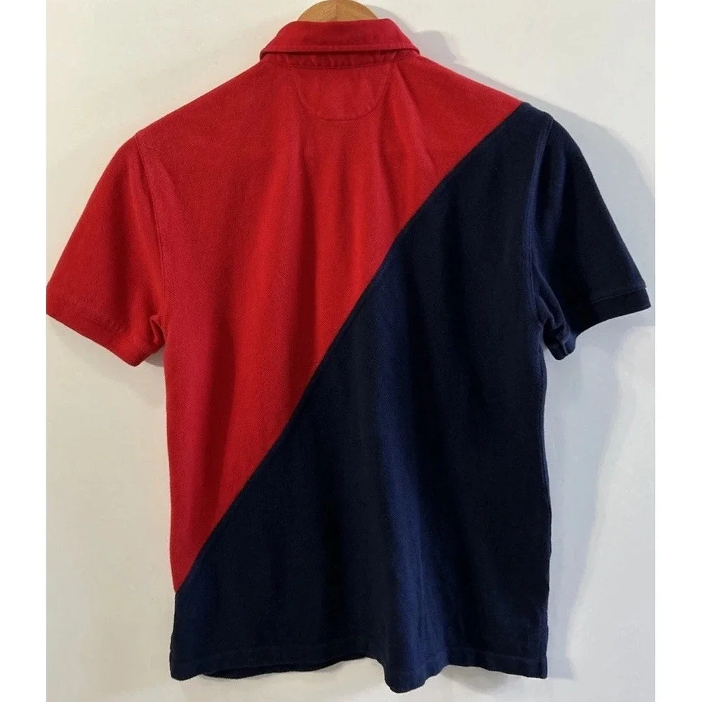 Boys Polo Ralph Lauren Colorblock Mesh Rugby S/S Polo Shirt Med 10-12 Large Pony